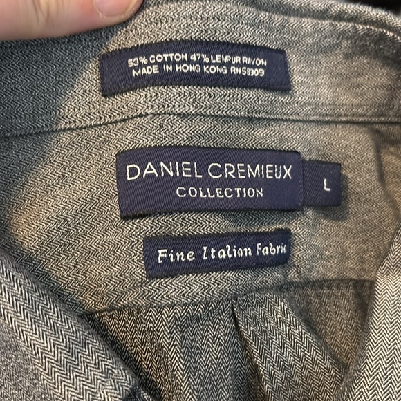 Daniel Cremieux men’s gray long sleeve button down shirt size large - Picture 8 of 9